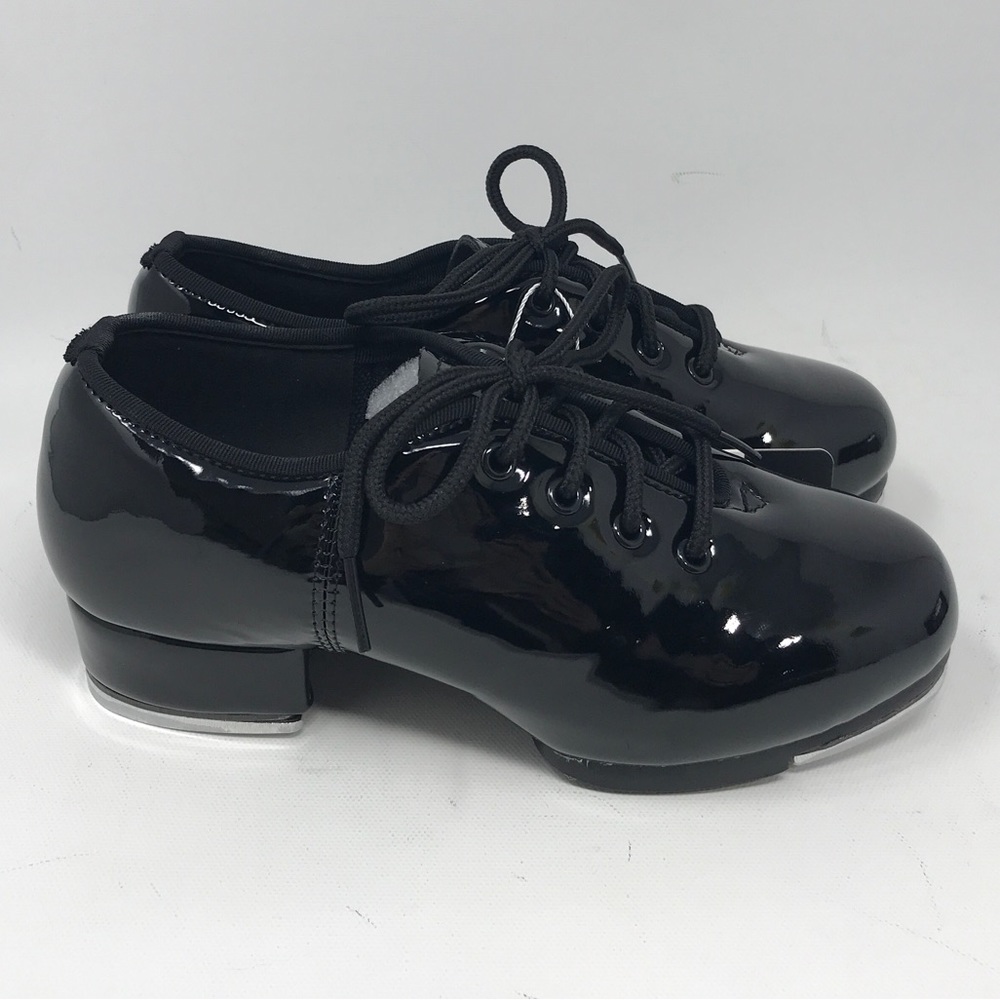 WUIWUIYU Lace Up Tap Dancing Shoes, Unisex Kid's Size 12(B)33 - Black - Picture 6 of 10